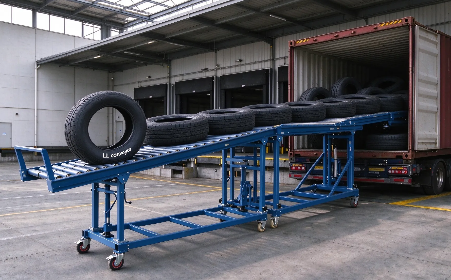 unloading roller conveyor